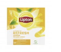 Tea LIPTON Refresh, lemon, 100 envelopes