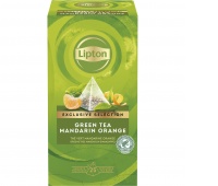 Tea LIPTON, pyramids, Exclusive Selection, green, tangerine, 25 envelopes