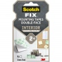 Mounting squares SCOTCH-FIX, double-sided, 25x25mm, 16 strips, white