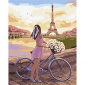 Paint by numbers IDEYKA, 40x50 cm, romance in Paris, 1 pc, in a box