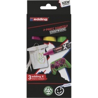 Multi marker e-6900 EDDING, cukierkowe kolory, zestaw 3 szt., Markery, Artykuły do pisania i korygowania