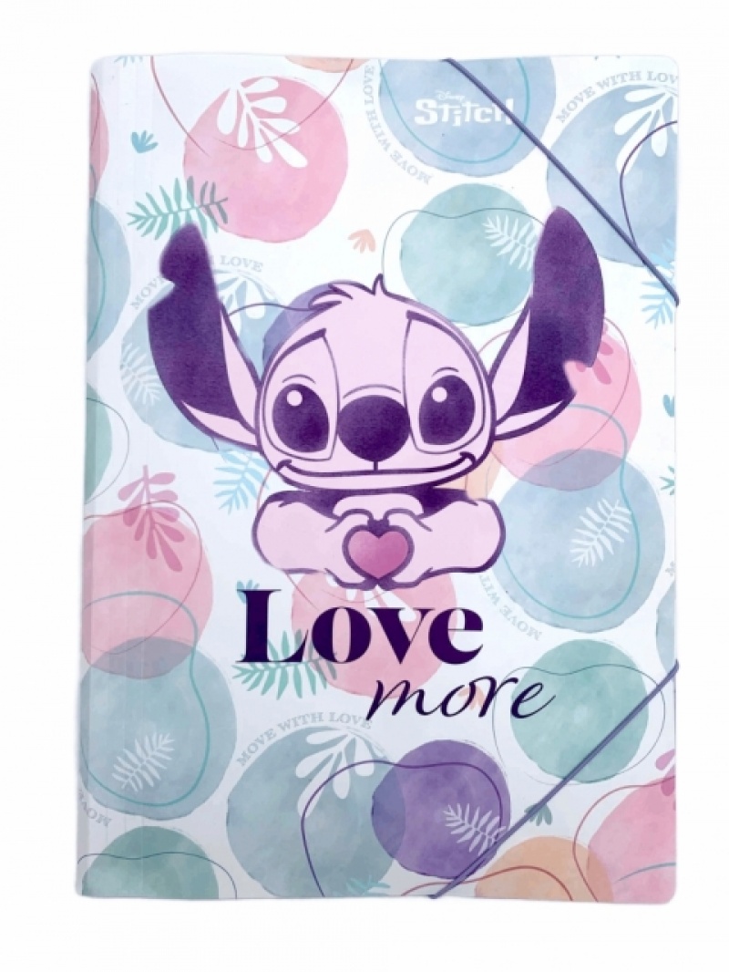 TECZKA PP A3 Z GUMKĄ STITCH PASTEL DISNEY FASHION, Teczki plastikowe, Organizacja dokumentów
