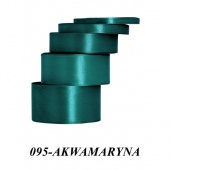 WSTĄŻKA SATYNOWA 6MM/32MB AKWAMARYNA, Wstążki, tasiemki, Art. kreatywne