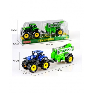 TRAKTOR Z MASZYNĄ ENJOY 27 CM KLOSZ 1232, Pojazdy, Zabawki