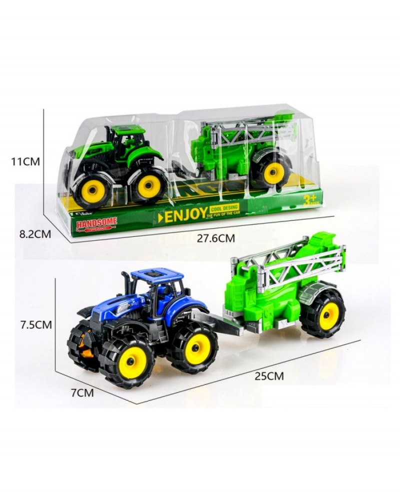 TRAKTOR Z MASZYNĄ ENJOY 27 CM KLOSZ 1232, Pojazdy, Zabawki