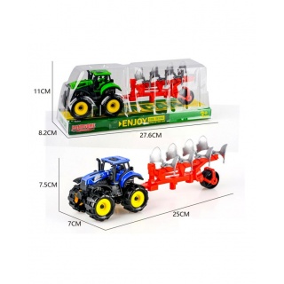 TRAKTOR Z MASZYNĄ ENJOY 25 CM KLOSZ 1249, Pojazdy, Zabawki