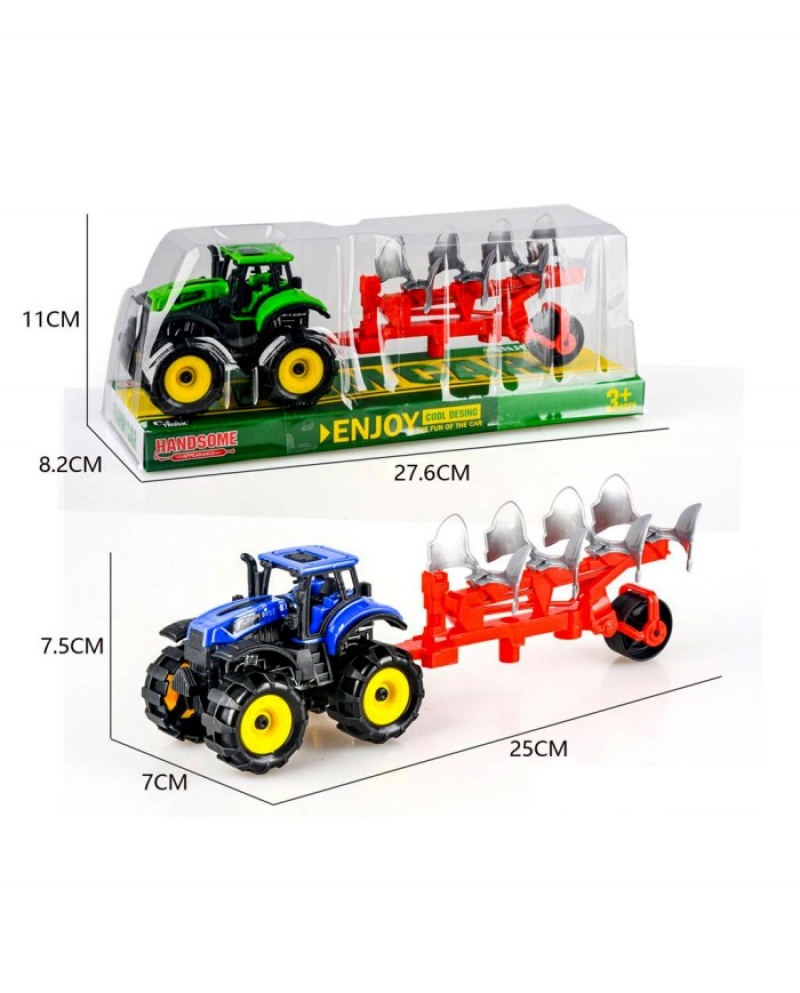TRAKTOR Z MASZYNĄ ENJOY 25 CM KLOSZ 1249, Pojazdy, Zabawki