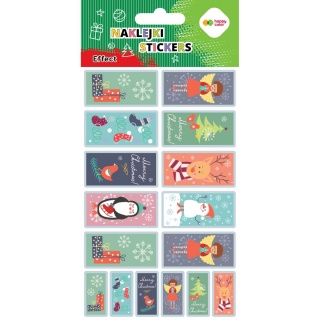 NAKLEJKI EFFECT-XMAS STAMP 10x20cm.H.COLOR, Naklejki, Art. kreatywne