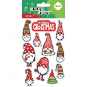 NAKLEJKI EFFECT-XMAS GNOME 10x20cm.H.COLOR