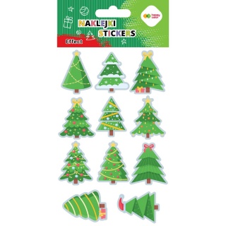 NAKLEJKI EFFECT-XMAS TREE 10x20cm.H.COLOR, Naklejki, Art. kreatywne