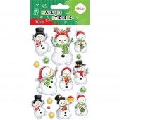 NAKLEJKI EFFECT-XMAS SNOWMAN 10x20cm.H.COLOR