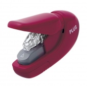 PLUS STAPLE-FREE SL106-AB Zszywacz wiśniowy 5 kart, Zszywacze, Galanteria biurowa