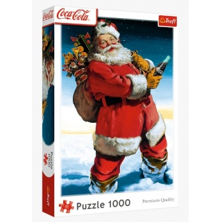 PUZZLE 1000 XMAS COCA COLA MIKOŁAJ NA ŚNIEGU !!, 1000 elementów, Puzzle