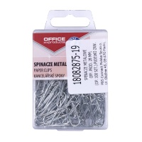 Spinacze metalowe OFFICE PRODUCTS, 28mm, w pudełku, 100szt., srebrne, Spinacze, Drobne akcesoria biurowe