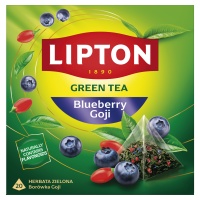 Herbata LIPTON, piramidki, zielona, jagoda i goja, 20 szt.