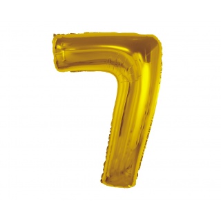 BALON FOLIOWY SMART CYFRA 7 ZŁOTA 92cm., Balony, Art. na okazje i przyjęcia