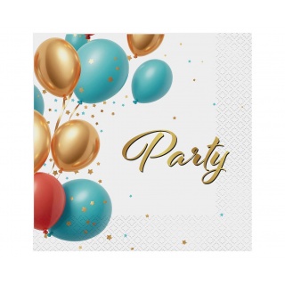 SERWETKI PAPIEROWE PARTY 33x33cm.20szt. BB, Serwetki, Art. na okazje i przyjęcia
