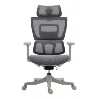Fotel biurowy OFFICE PRODUCTS Skorpios, szary, Krzesła i fotele, Wyposażenie biura