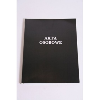 TECZKA DO AKT OSOB.ABCDE NIEZADR.BINDA ZEWN.CZARNA, Akta osobowe, Organizacja dokumentów