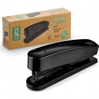 ZSZYWACZ NOVUS B2 RE+NEW PLAST.RECYKL.CZARNY, Zszywacze, Galanteria biurowa