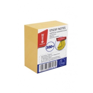 Memobe Bloczek samoprz.40x50mm.300k.ŻÓŁTY, Karteczki samoprzylepne, Galanteria papiernicza