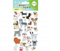 NAKLEJKI EFFECT DOGS 10x20cm.H.COLOR