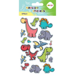 NAKLEJKI EFFECT DINO BABY 10x20cm.H.COLOR, Naklejki, Art. kreatywne