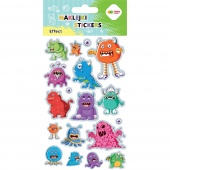 NAKLEJKI EFFECT MONSTERS 10x20cm.H.COLOR