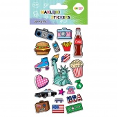 NAKLEJKI 3D PUFFY FUNKY USA 10x20cm.H.COLOR