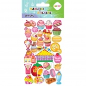 NAKLEJKI 3D PUFFY SWEETS 10x20cm.H.COLOR, Naklejki, Art. kreatywne