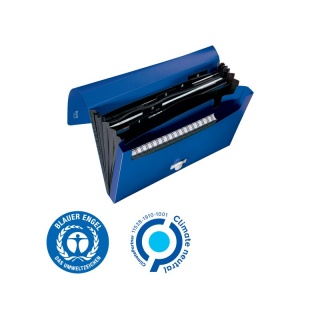 Leitz Recycle Teczka z poszerz.przegródkami nieb., Teczki ofertowe i harmonijkowe, Organizacja dokumentów