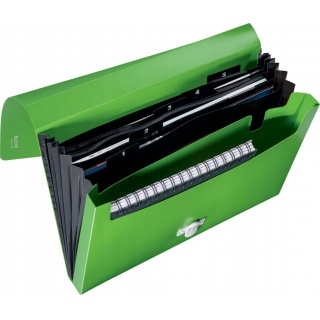 Leitz Recycle Teczka z poszerz.przegródkami ziel., Teczki ofertowe i harmonijkowe, Organizacja dokumentów