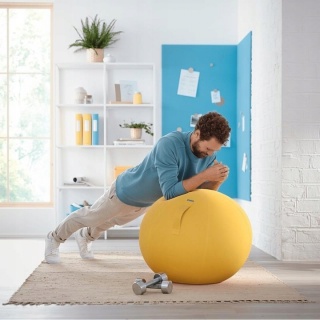 Leitz Ergo Cosy Piłka do siedzenia żółta, Ergonomia, Wyposażenie biura