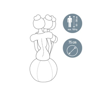 Leitz Ergo Piłka do siedzenia z zab.duża 75cm., Ergonomia, Akcesoria komputerowe