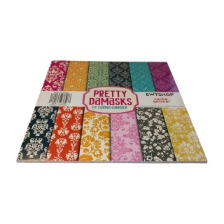 PAPIER Z MOTYWAMI "PRETTY DAMASKS" 30x30cm./2/, Scrapbooking, Art. kreatywne