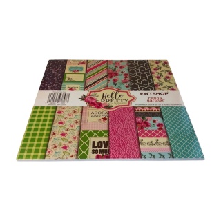 PAPIER Z MOTYWAMI "PRETTY DAMASKS" 30x30cm./2/, Scrapbooking, Art. kreatywne