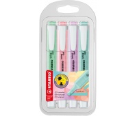ZAKREŚLACZ STABILO SWING COOL PASTEL ETUI 4 SZT., Zakreślacze, Art. do pisania i korygowania