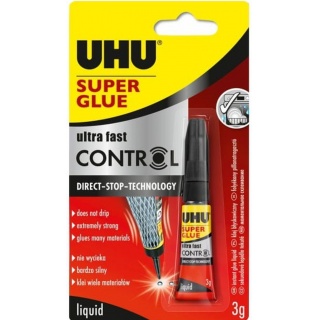 UHU SUPER GLUE CONTROL 3G BL, Kleje, Galanteria biurowa
