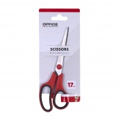 Office Scissors OFFICE PRODUCTS, soft grip, 17cm, red-black