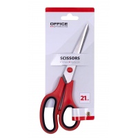 Office Scissors OFFICE PRODUCTS, soft grip, 21cm, red-black