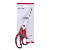 Office Scissors OFFICE PRODUCTS, soft grip, 25cm, red-black