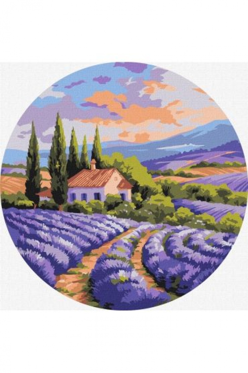 ZESTAW DO MAL.PO NUM. DOM W POLU 26CM., Zestawy kreatywne, Art. kreatywne