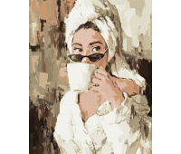 ZESTAW DO MAL.PO NUMERACH PORANNA KAWA 40X50, Zestawy kreatywne, Art. kreatywne