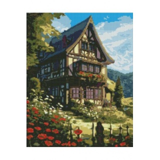 ZESTAW DO MOZAIKI DIAMENTOWEJ BAŚŃ W GÓRACH 40X50, Zestawy kreatywne, Art. kreatywne