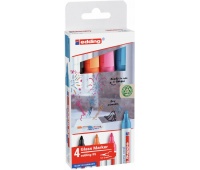 Glass marker e-95 EDDING, 1,5-3 mm, set 4, color mix
