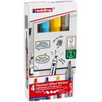 Flipchart effect marker e-385 EDDING, set 4, color mix