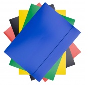 Teczka z gumką OFFICE PRODUCTS, karton/lakier, A4, 320gsm, 3-skrz., mix kolorów, Teczki płaskie, Archiwizacja dokumentów