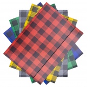 Folder with ruber band OFFICE PRODUCTS, cardboard/ lacquer, A4, 320gsm, 3-ply, checkered color mix