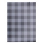 Teczka z gumką OFFICE PRODUCTS, karton/lakier, A4, 320gsm, 3-skrz., mix kolorów w kratę, Teczki płaskie, Archiwizacja dokumentów