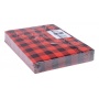 Teczka z gumką OFFICE PRODUCTS, karton/lakier, A4, 320gsm, 3-skrz., mix kolorów w kratę, Teczki płaskie, Archiwizacja dokumentów